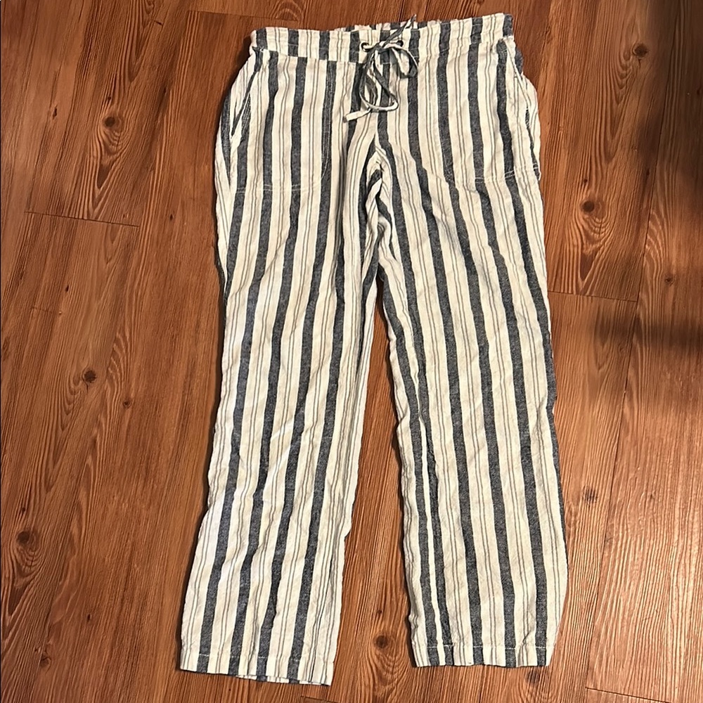 Per Se - Striped Linen Pants
